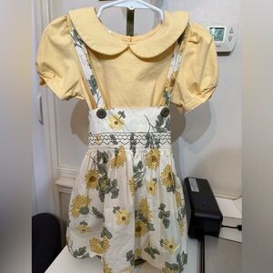 Marie Nicole Smocked Sunflower Jumper & Shirt